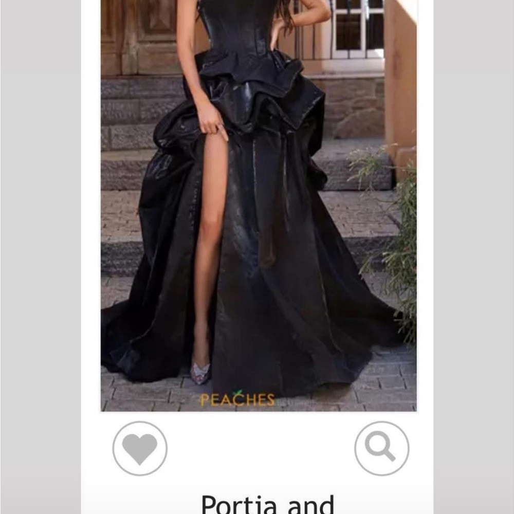Peaches Uniforms Strapless Black Dress
